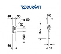 SIFON URINARIO VERTICAL DURAVIT